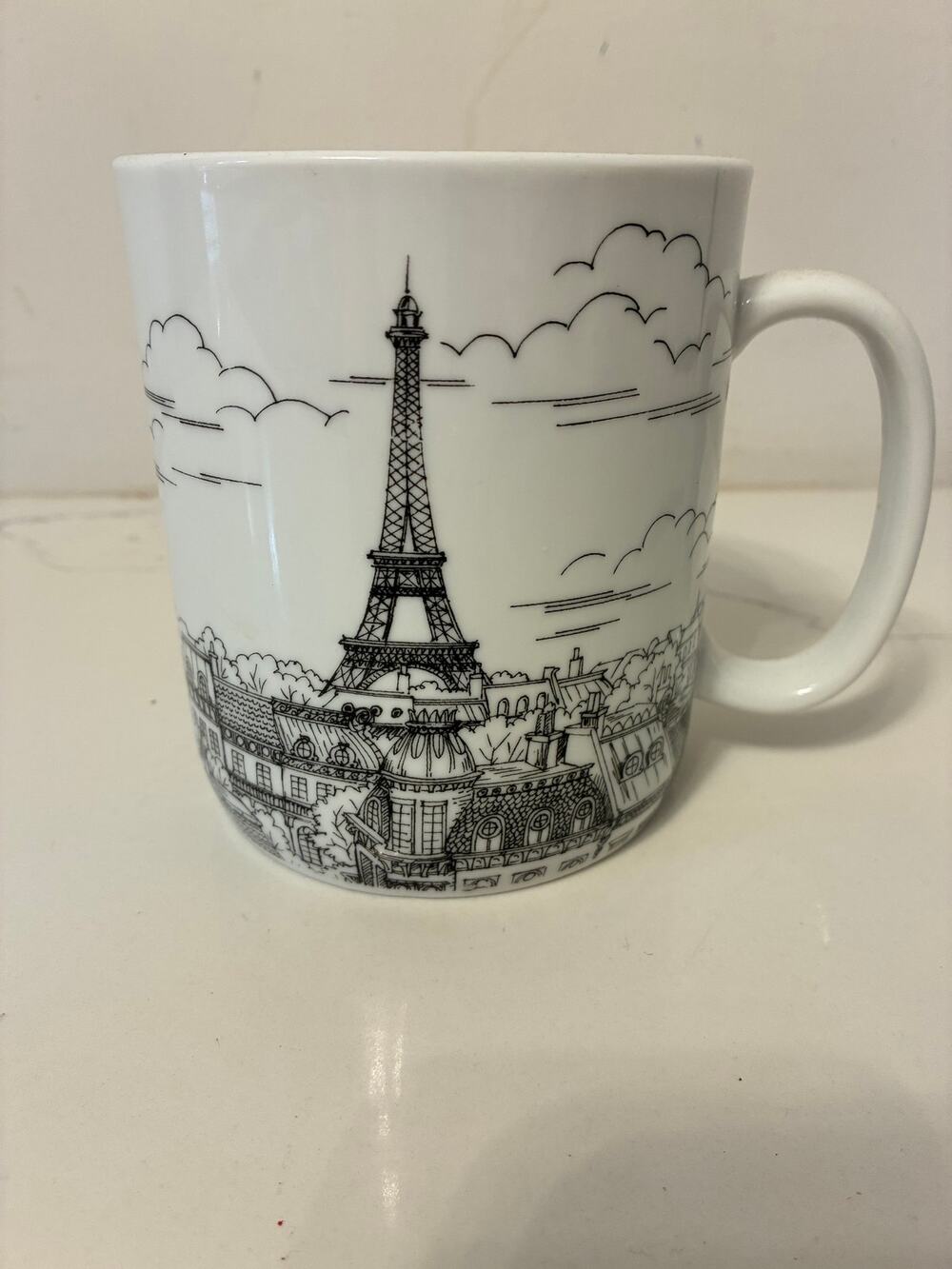 222 Fifth Paris Coffee Mug Eiffel Tower Large 30 oz. Ceramic Retired